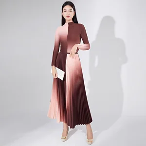 Best Selling Fashion Design Skirt Sets Women Long Sleeve Shirts and Casual Long Pleated Skirts Skirt Sets Women 2 Piece Outfits