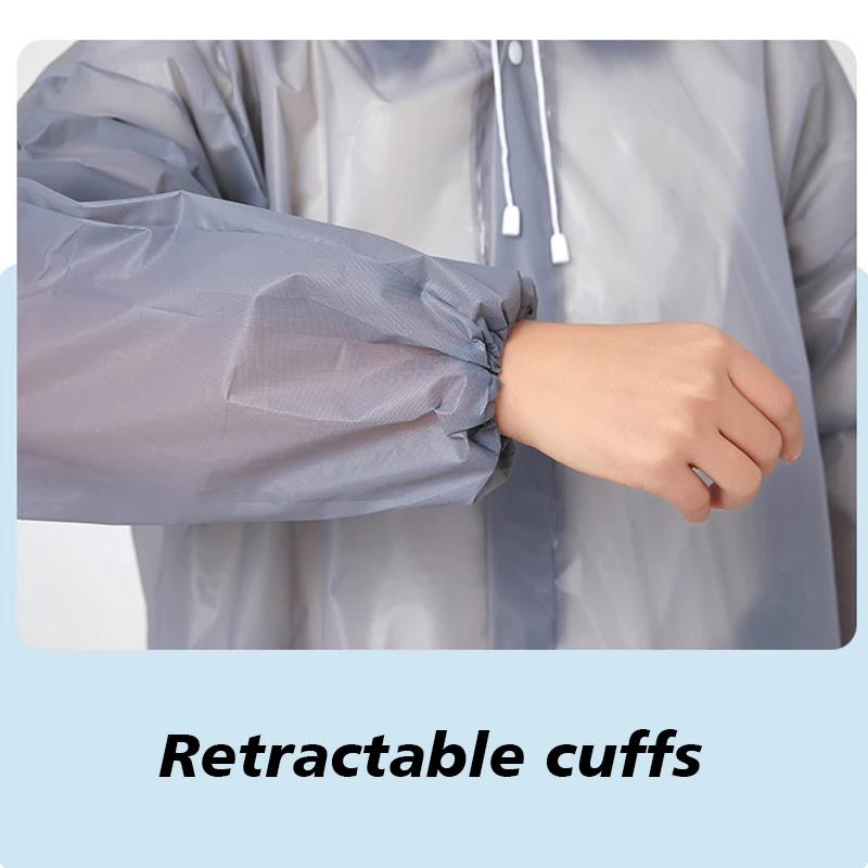thumbnail image 2 of EVA Material Poncho Reusable Rain Poncho For Outdoor Activities 2 of 13