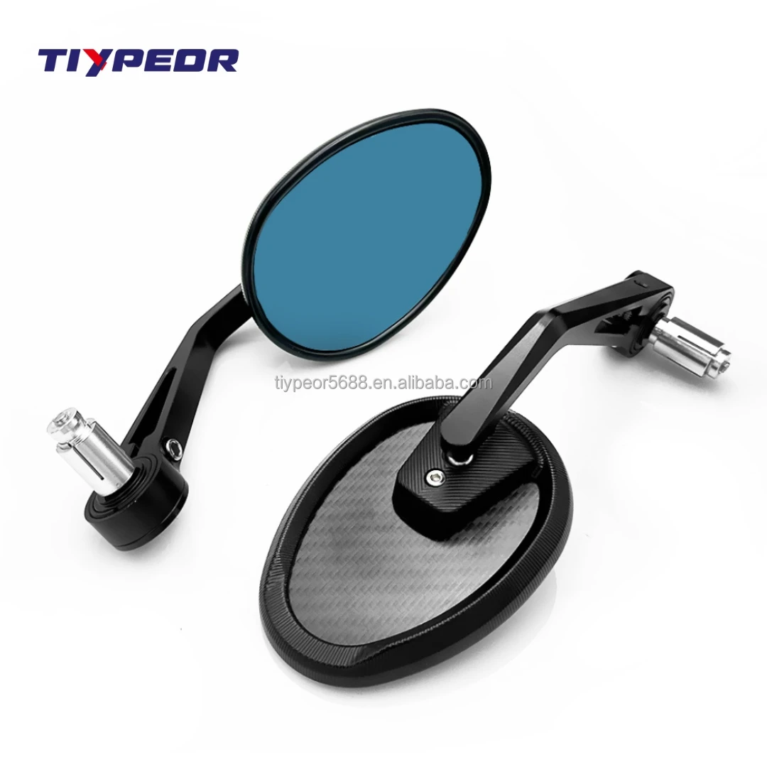 product tiypeor motorcycle e mark approved universal cnc aluminum black anodized motorcycle rearview mirror condition new-7