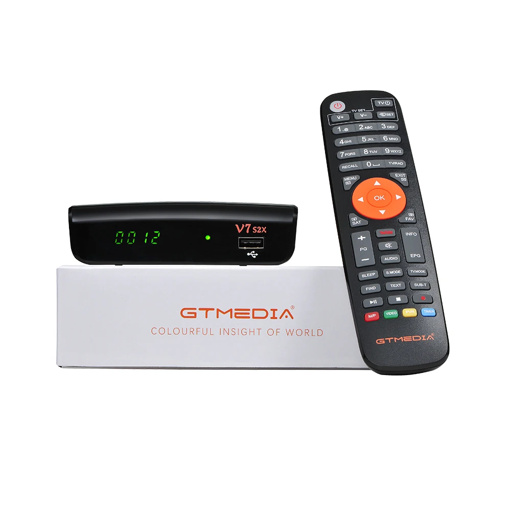 DVB‑S2 1080P Full High Definition Satellite Television Receiver TV Box Player USB 100‑240V Support PowerVu/DRE/Biss Key US Plug 