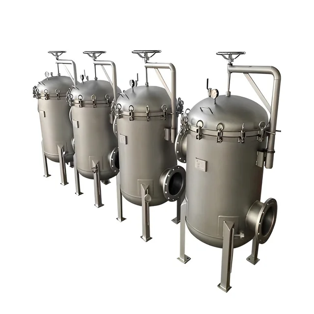 Stainless steel filter bag housing intercept impurities Gas degreasing device Equipment