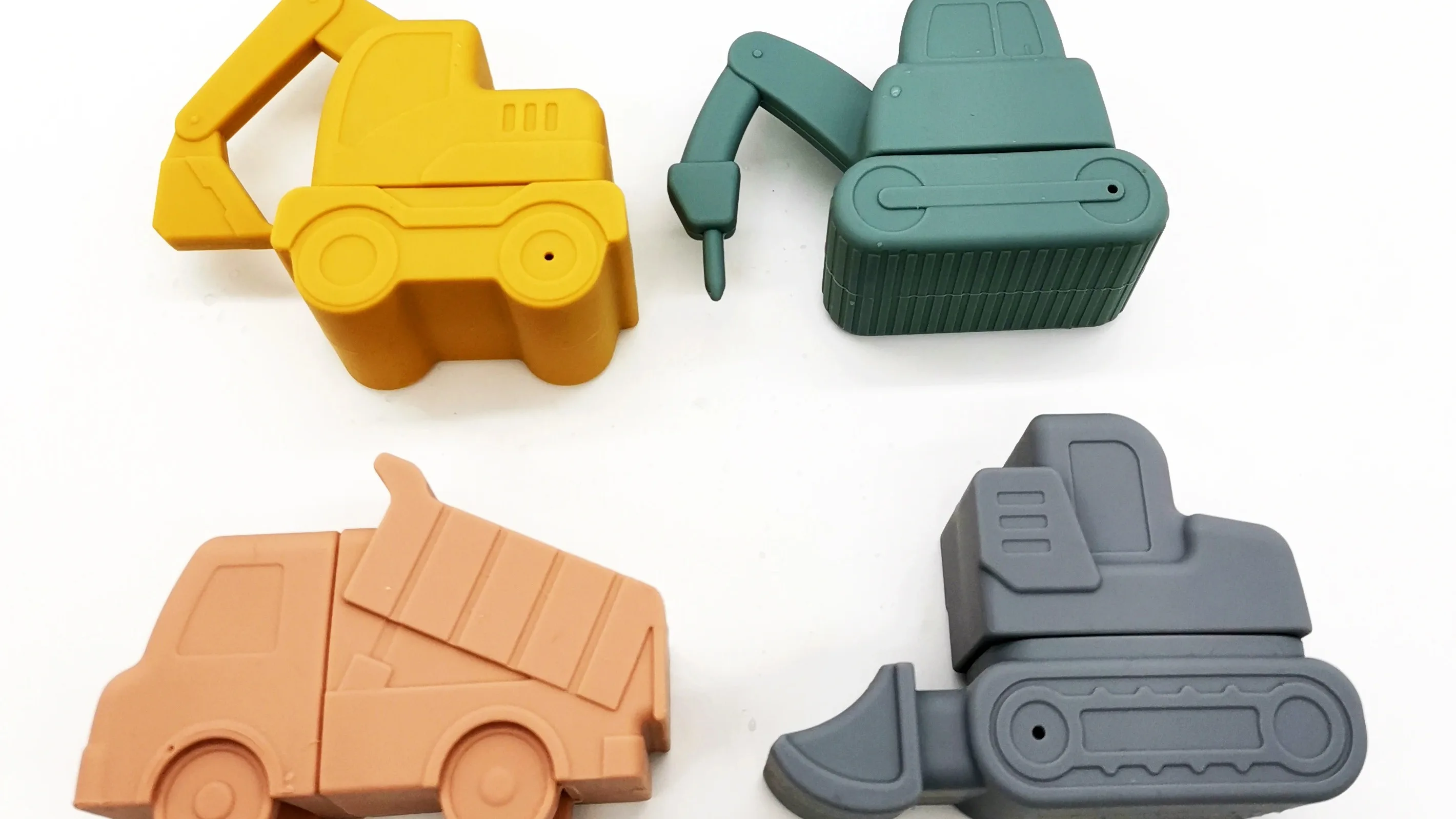 Kids Floating Water Bathtub Toy Silicone Vehicles Bath Play Toy Set For