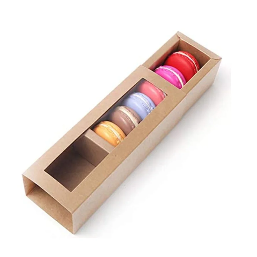 Wholesale Macaron Boxes Kraft Paper Boxes Cake Box With Window - Buy ...
