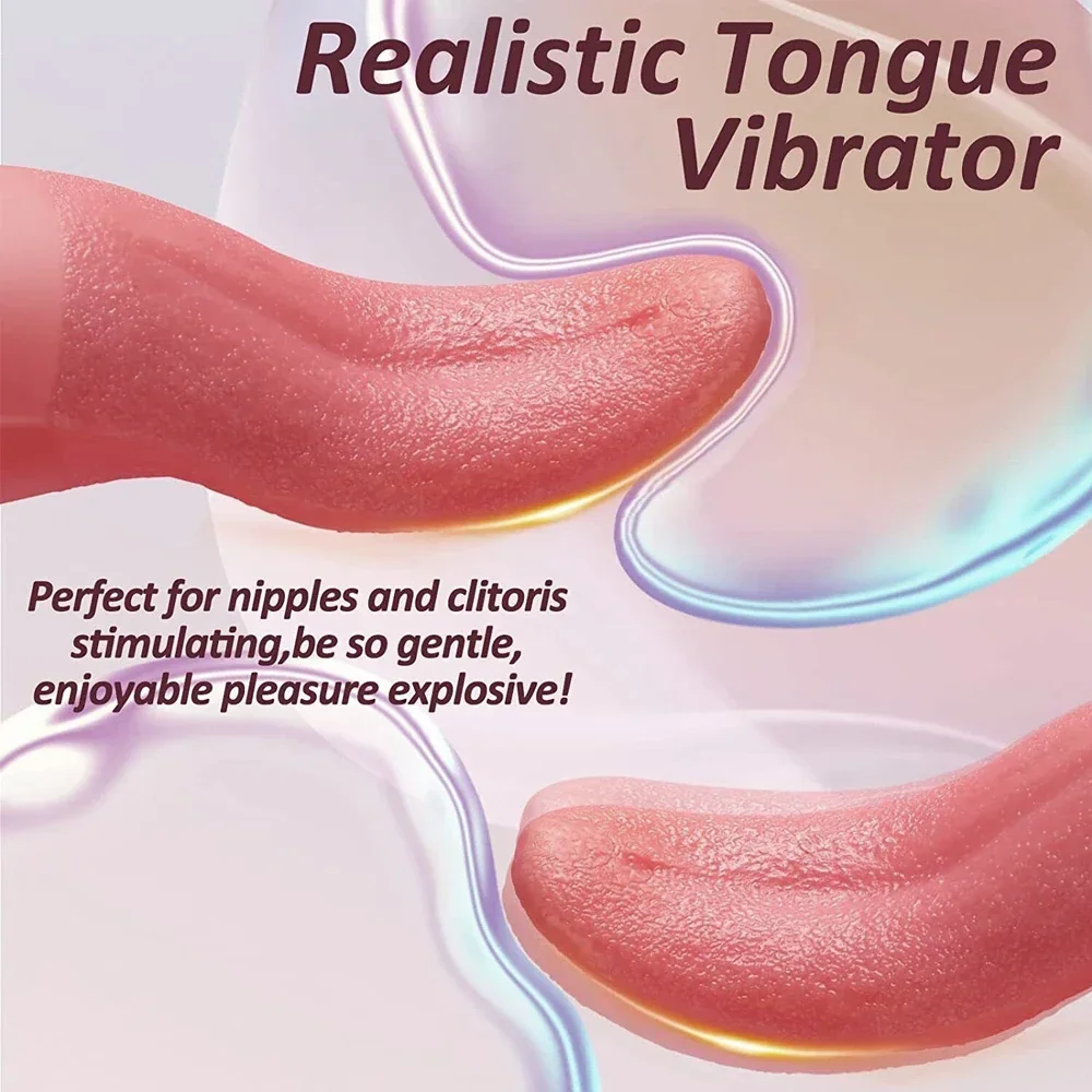 Realistic Female Tongue Vibrator with Clitoral Stimulation Adult Sex Toys for Female Orgasm