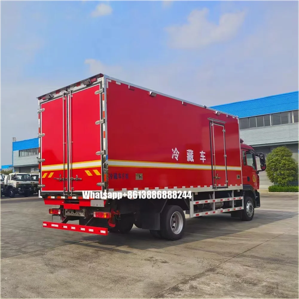 Red Emergency Rescue Refrigerated Truck Emergency Rescue Refrigerator ...