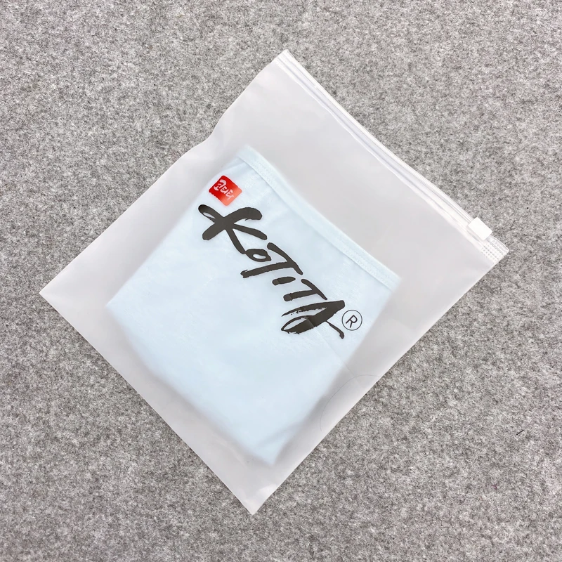 Custom Small Printed LOGO Plastic PVC Frosted Zip Lock Bikini Swimwear Beachwear Panties Packaging Zipper Bag