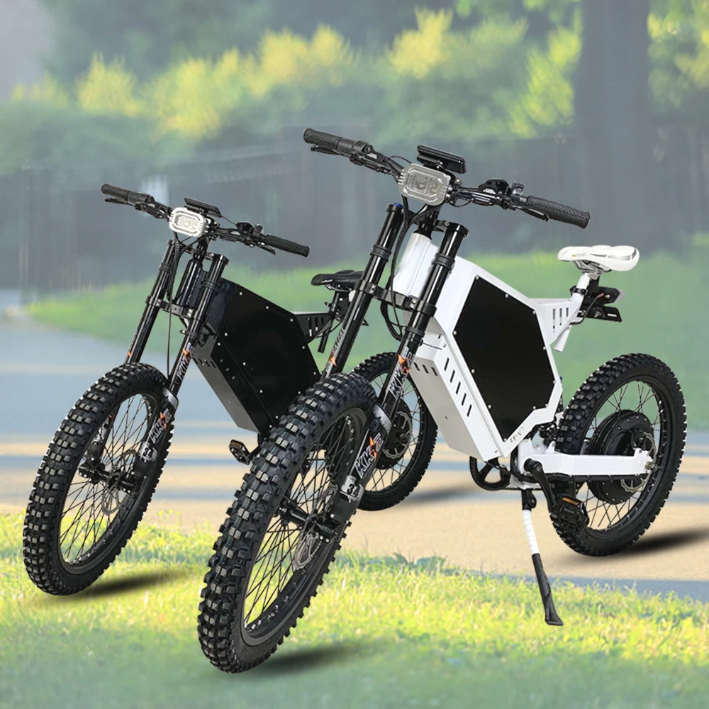 Eu Stock 48V 2000W 3000W Mountain Electric Bike Fat Tyre Full Suspension  Battery Road Electric Bike