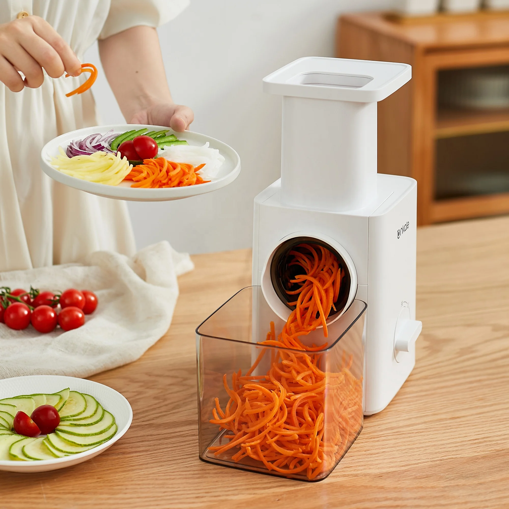 Home Kitchen Automatic Vegetable Chopper Electric Chopper Onion Cutter Vegetable Grater Potato Julienne Cutter.