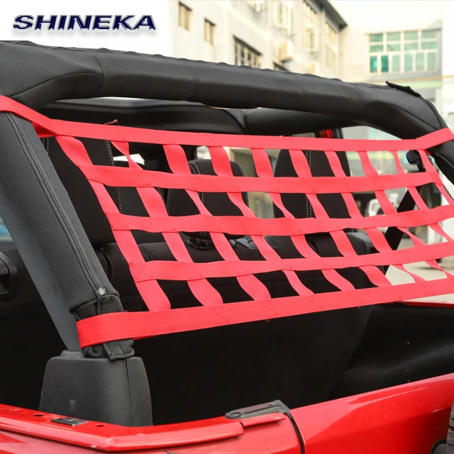 Cargo Net Window Extra Storage Roof Net Hammock Car Top Roof Net Red For Jeep  Wrangler Jk/ Jl/ Tj - Buy Car Hammock,Mesh Cargo Net,Top Mesh Product on  