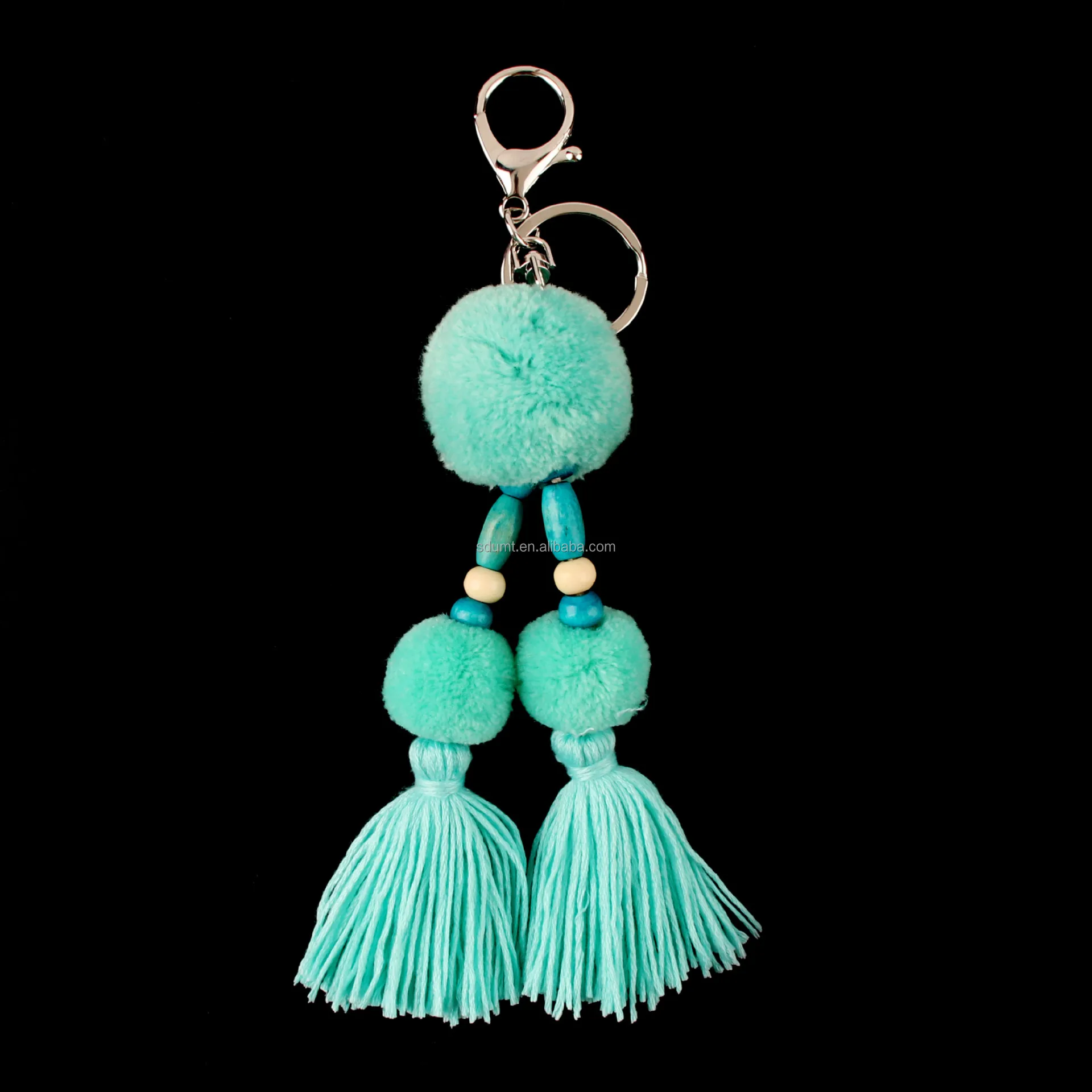 Multi Color Tassel Bag Key Ring Charm Pom Pom Purse Charm Handbag Charm