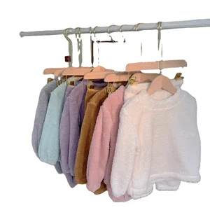 2022 Winter Children Clothing Boys Girls Solid Color Flannel Home Wear Warm Suits Baby Casual Clothes Two Piece Set Kids Pajamas