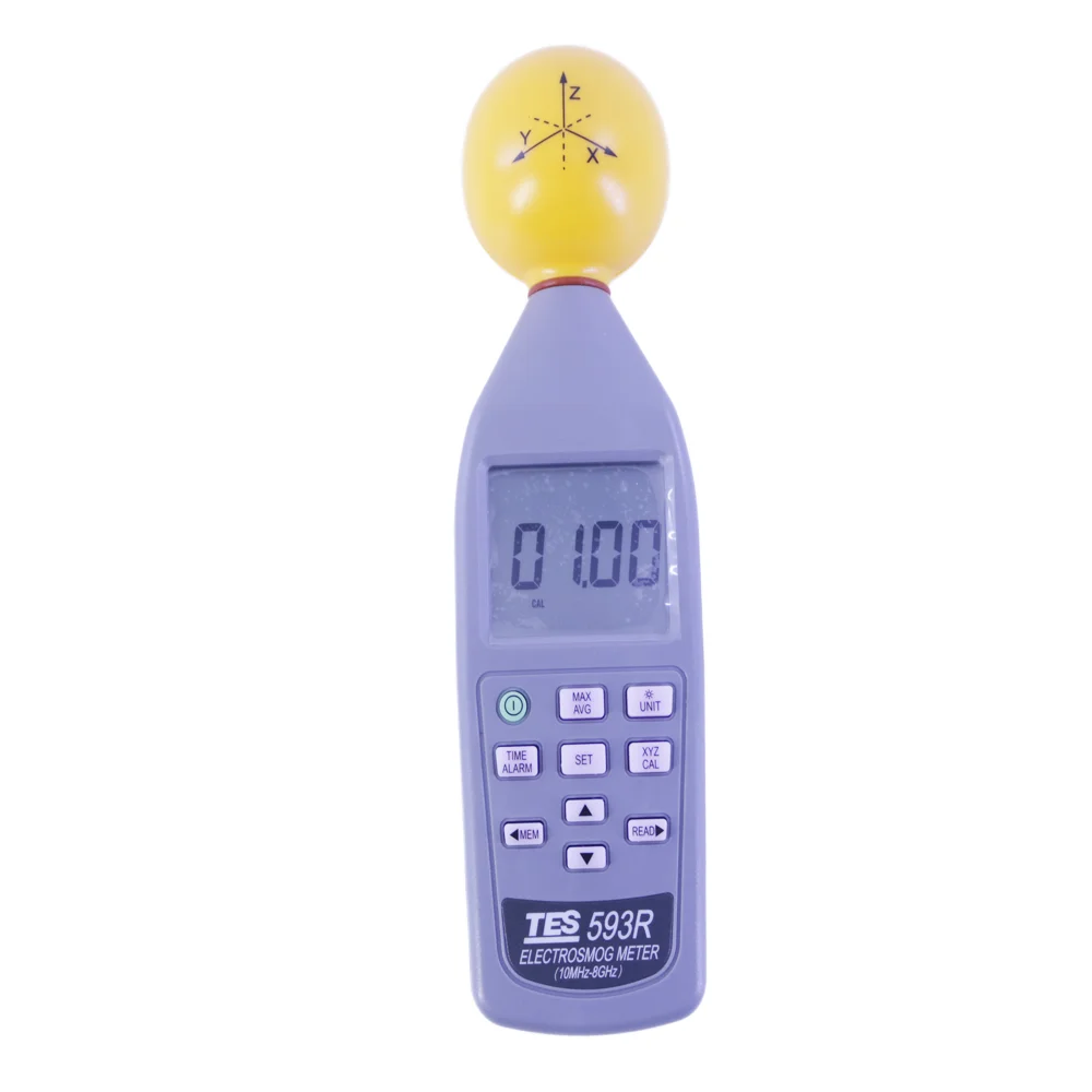 TES-593 ElectroSmog Meter Yüksek Frekanslı Elektromanyetik Alan ölçümü