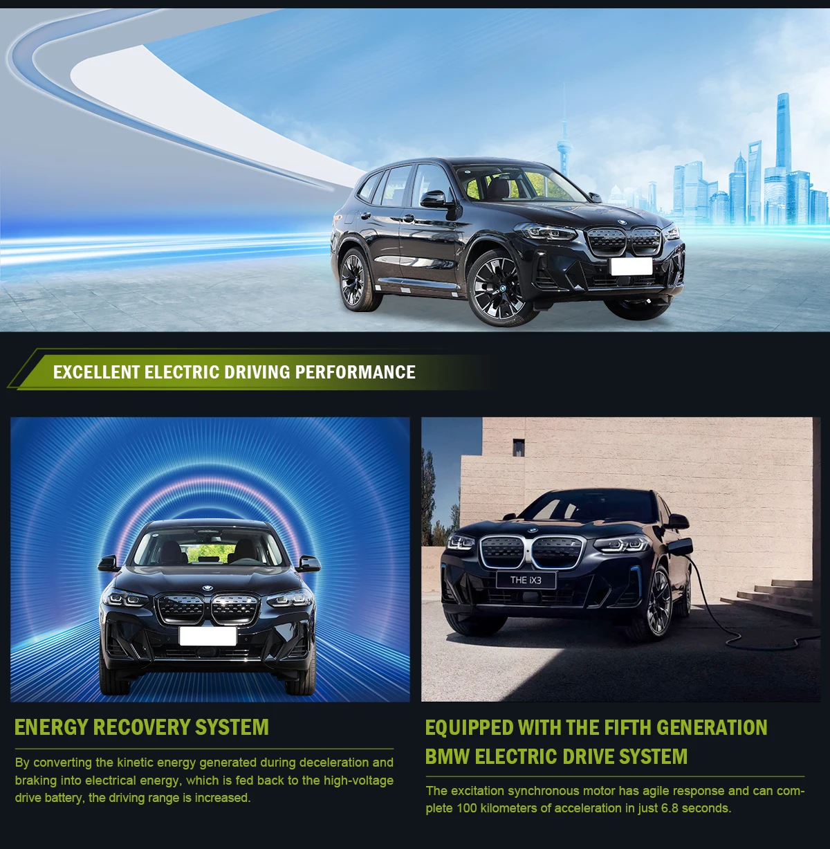 540Km Bmw Ix3 Electric Car New Energy Suv B-M-WIX3 Range Left Steering