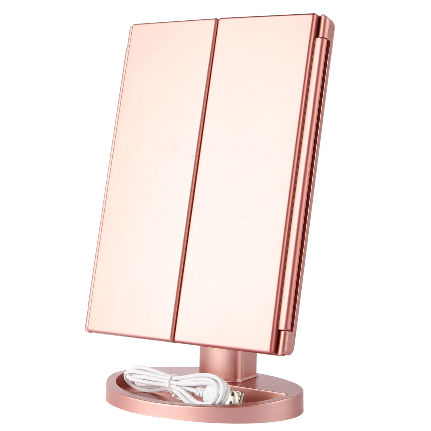 Lighted Travel Makeup Mirror Square design touch screen Vanity mirror