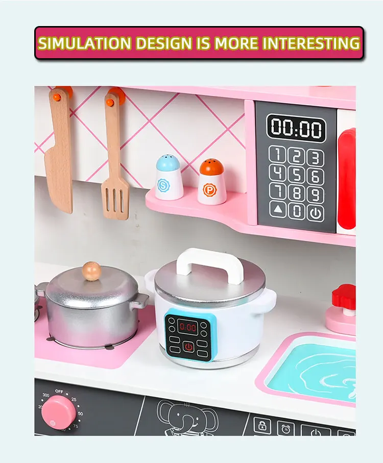 Factory Direct Sale Children's Toys Wooden Refrigerator Kitchen Toys