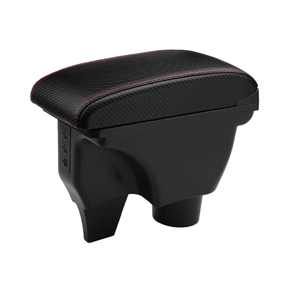 tiypeor automotive parts and accessories shengying armrest console center storage box with base cup holder ashtray all black with usb-1
