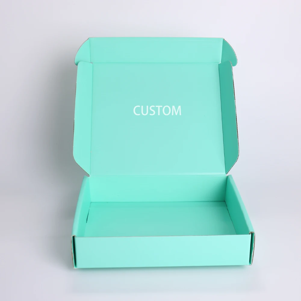 product custom eco friendly corrugated shipping mailer paper box glossy lamination uv embossed double sided printing packaging box-3