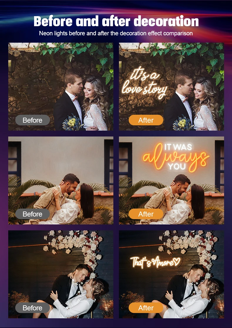 product custom usb powered neon light sign pvc 3d led signs with adjustable brightness for outdoor wedding party home decor model logo-9