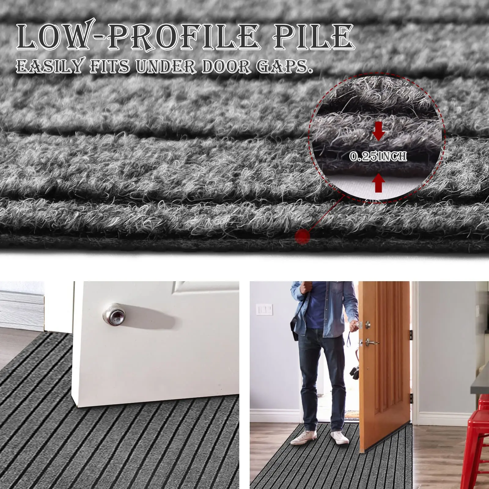 Carpet Runners, Hallway Runner Rugs with Non-Slip Rubber Backing, Custom Sizes Door Mat supplier