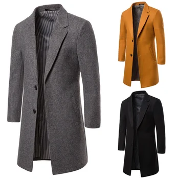 Hot Sale High Quality Casual Formal Comfortable Wool Overcoat Men's Winter Jackets Coats Long coats for men