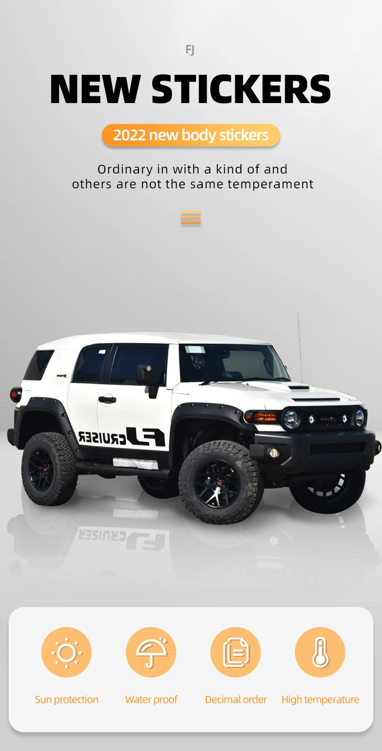 2022 Original Vinyl Car Decals Body Stickers for Toyota FJ Cruiser