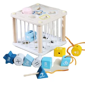 Factory Wooden Children Early Education Shape Cognitive Kids Montessori Blocks Sorting Game Baby Wooden Toys