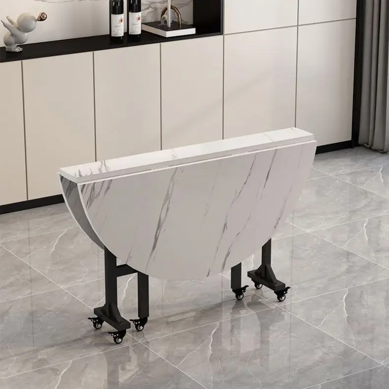 Modern Furniture Foldable table Dining Table Leisure Center Table with Metal Frame