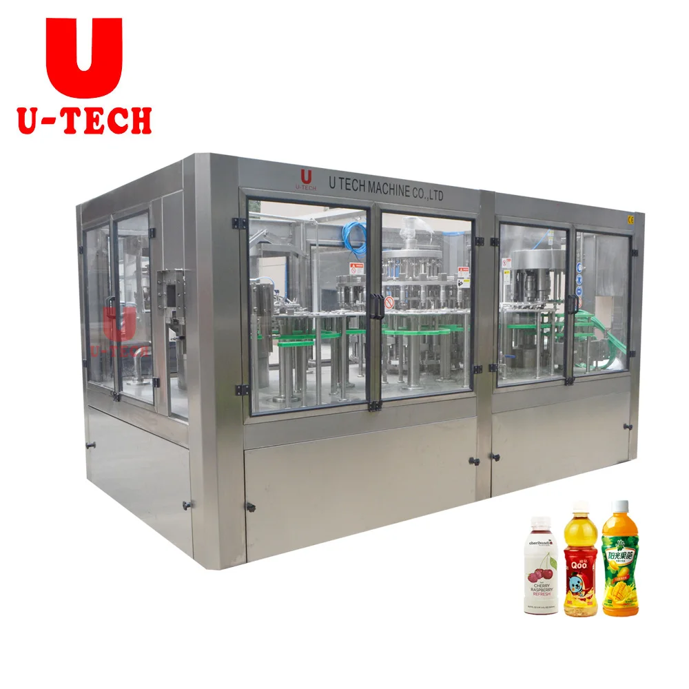 Full automatic bottle mango apple orange pineapple tomato fruit juice filling bottling machine equipment