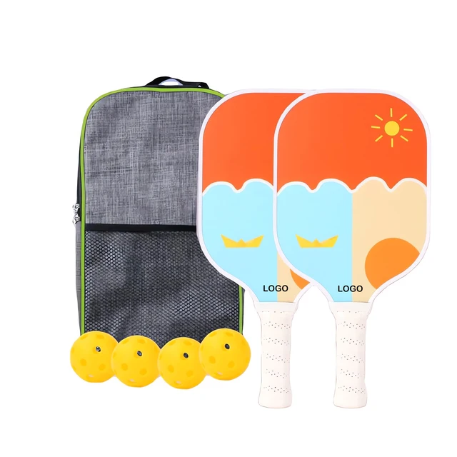 Pickleball Paddles, USAPA Approved Lightweight Pickleball Rackets, Durable Fiberglass Pickleball Paddles Set