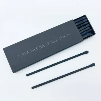 Factory wholesale low price China safety long  matches hotel custom matchbox with LOGO black macthes