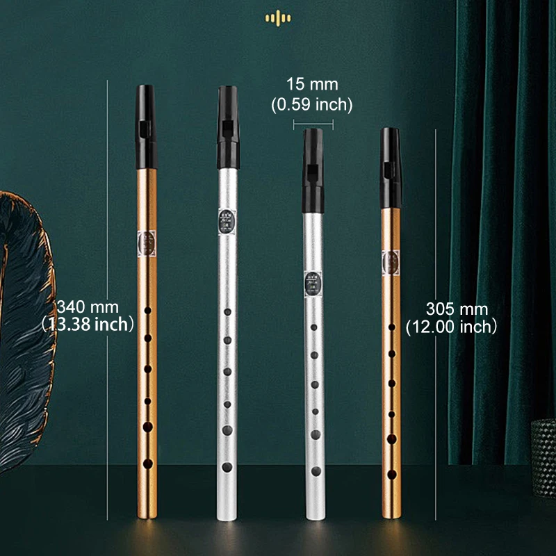 MINGYQOU Irish Whistle Flute C/D Key Ireland Flute Aluminum Alloy Whistle 6 Hole Flute M aperçu 4