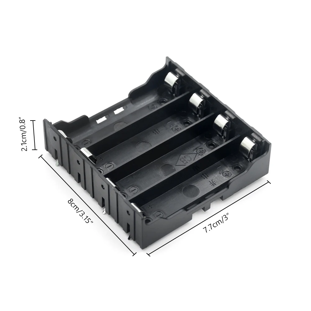 Battery Case Box Holder for 4x 18650 Li-ion 3.7V Batteries Cell 14.8V in series 