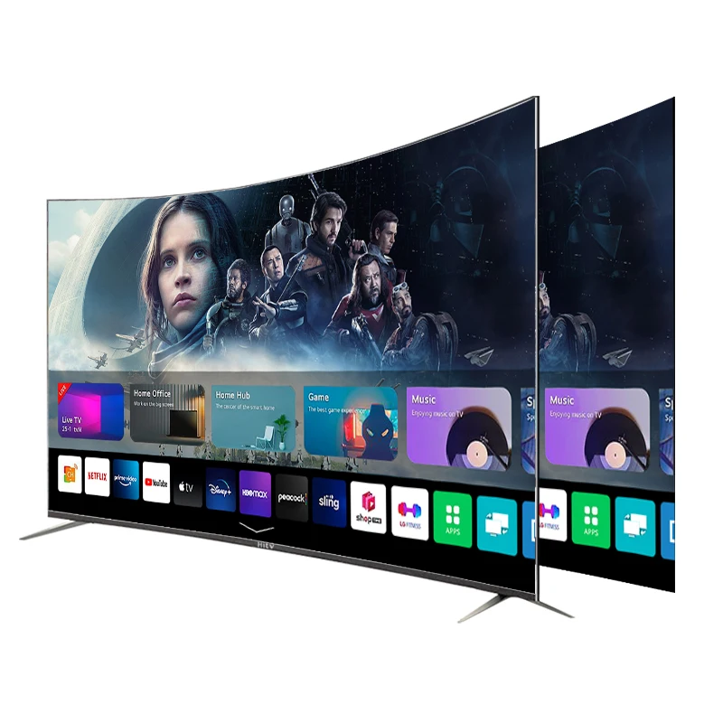 Factory Price 65 Inch LED TV Curved Screen Smart TV Android 4K Ultra Thin Televisions 111061