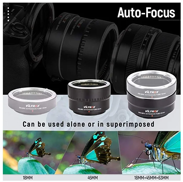 Viltrox DG-GFX 45mm Macro Extension Tube for Fuji GFX Series