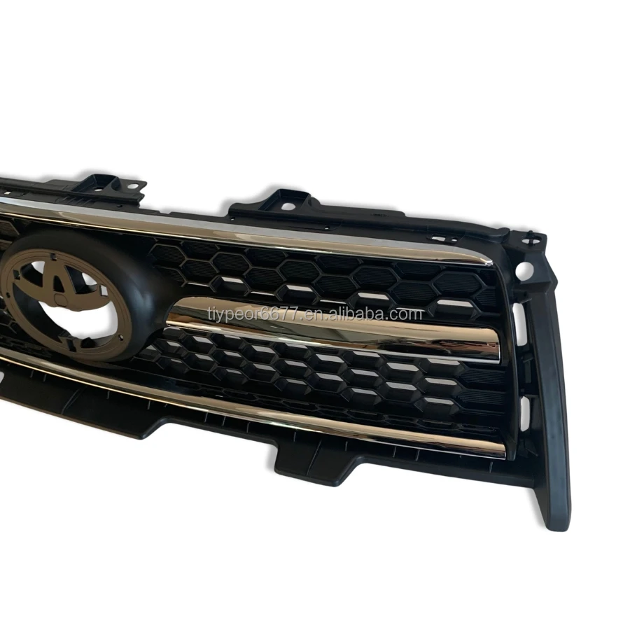 product tiypeor replacement grille assembly for 2009 2012 toyota rav4 base sport front bumper upper grille  bright stripe plating-4