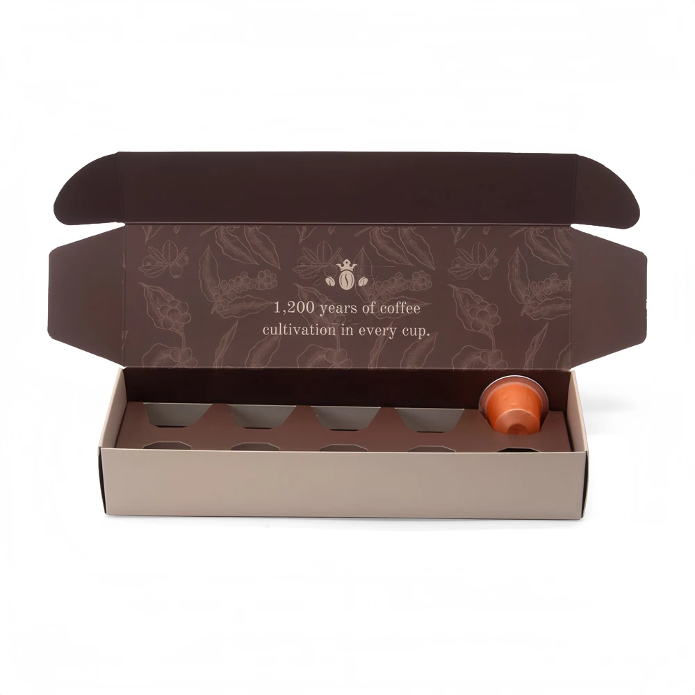 Custom Printing Paper Cardboard k Cup Kcup Pod Coffee Capsule Gift Box Packaging for Coffee Capsule