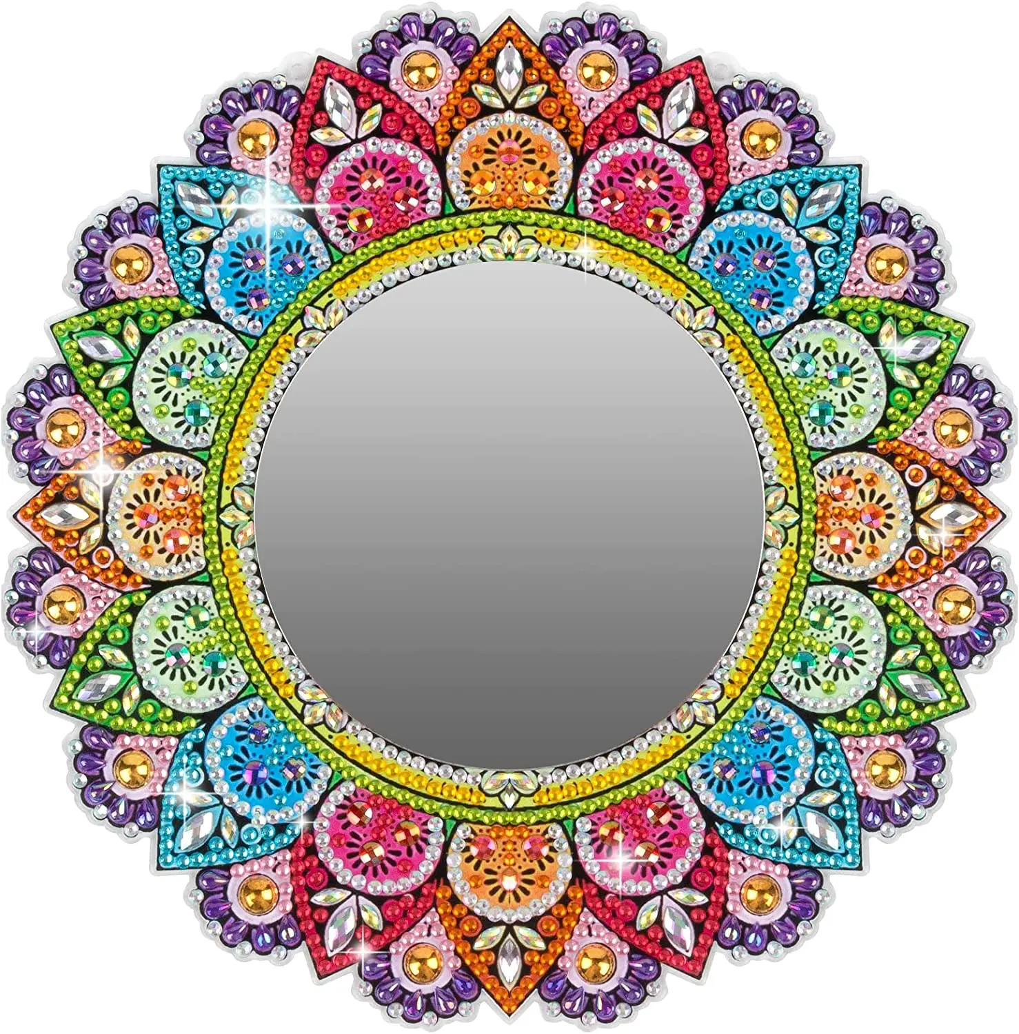 Diamond Painting Mirror,Mandala Diamond Painting Makeup Mirror For ...