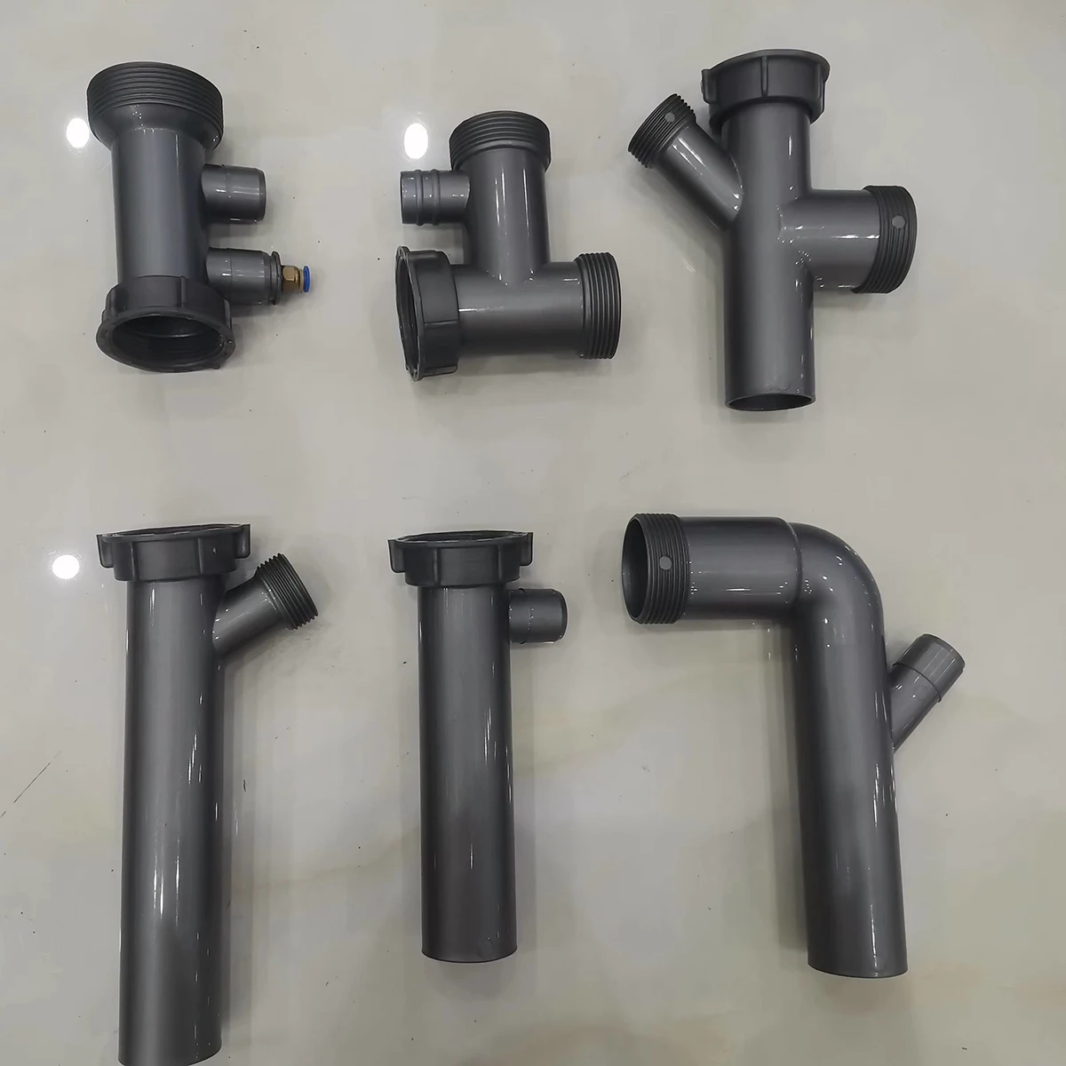 product waste pipe  drain tube hot sale mode pp sink drain pipe  p trap item adjustable  drainage system with sink plug drainer350-2