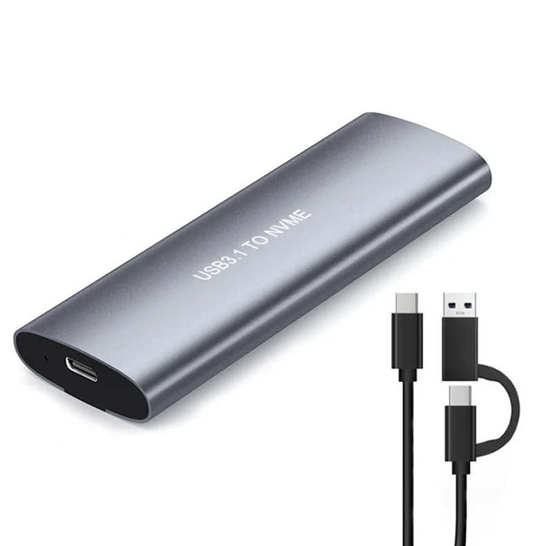 M.2 протокол двойной передачи данных жесткий диск Type-C SSD HDD корпус NGFF/NVME внешний
