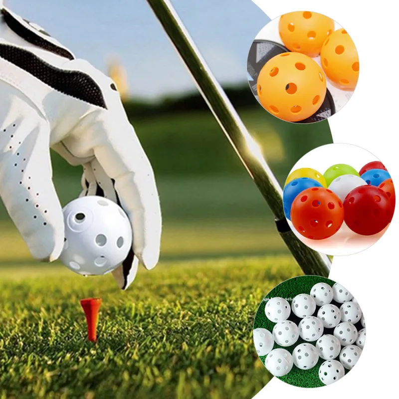 Plastic Golf Balls Airflow Hollow Golf Practice Training Sports Balls