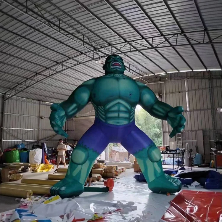 Customized Giant  Inflatable Super Hero Hulk Cartoon Decoration