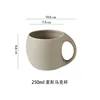 250ml crooked mug with wooden saucer