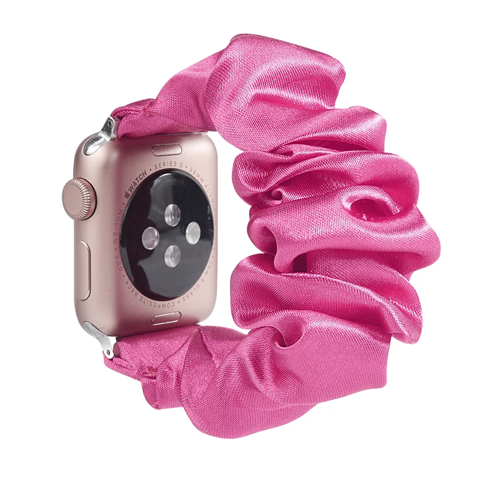 Scrunchie Elastic Wrist Bracelet for IWatch Band Women Elastic Wristband Compatible With Apple Watch