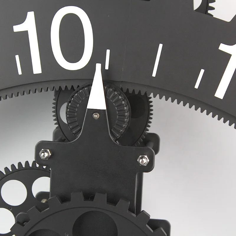 Popular European Style Classical Creative Mechanical Wall Watch Automatic Rotating Gear Calendar Wall Clocks