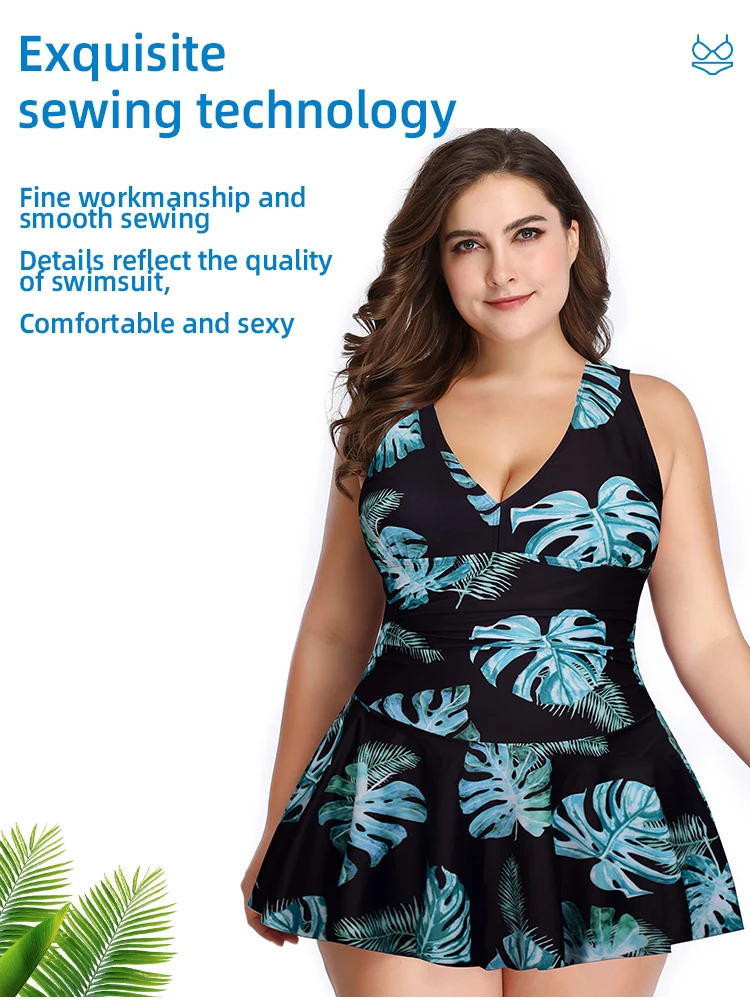 Women's Plus Size 2 Piece Mesh Knot Front V Neck Tankini Swimsuit High ...