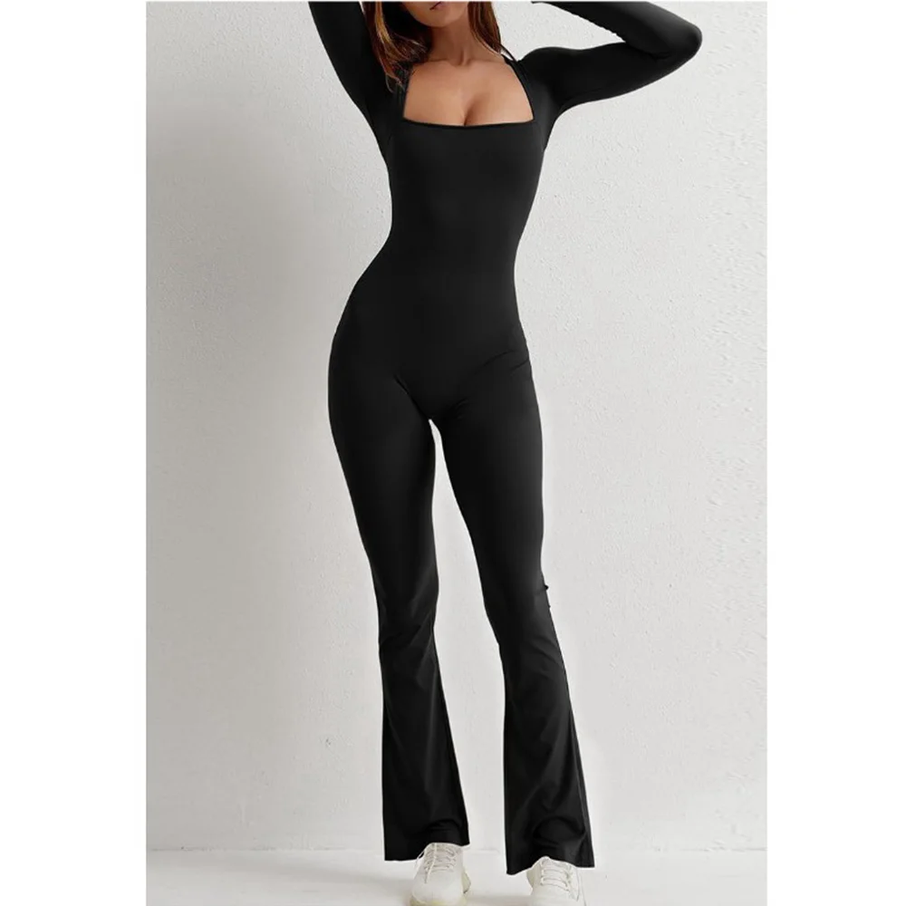 Sexy Ladies Seamless Long Sleeve Yoga Leggings Jumpsuit For Women Buy