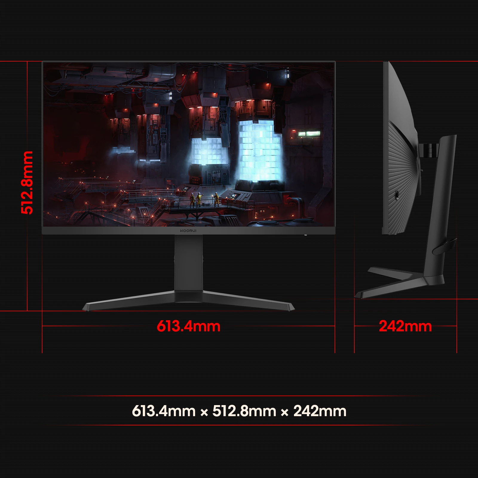 KOORUI 27-Inch WQHD Gaming Monitor 2560x1440, 240Hz Refresh Rate
