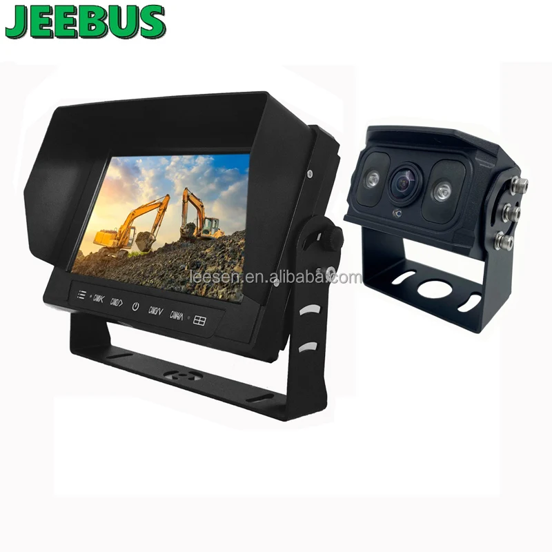 1080P 4 Channel Waterproof DVR Bus CCTV Camera Kit 24V HD Night Vision Truck Reverse Camera Monitor