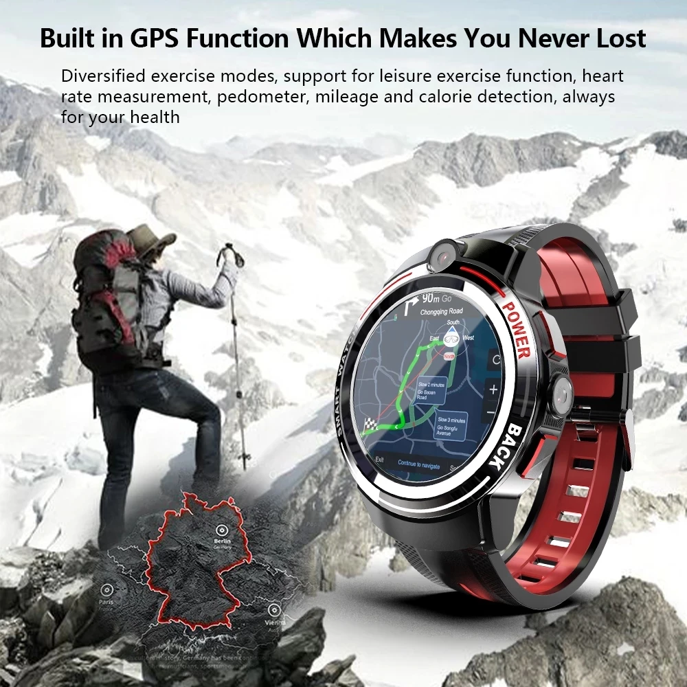 LOKMAT APPLLP Android Smart Watch Hombres 1,39 pulgadas Pantalla AMOLED  redonda Wifi 4G Smartwatch Mujeres Cámara dual Llamadas Banda desmontable