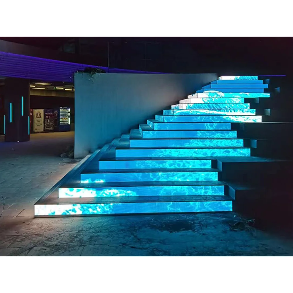 Canbest Digital Led Display Staircase Concert Wedding Festival Stairs Case Floor Tile Screen for Decoration